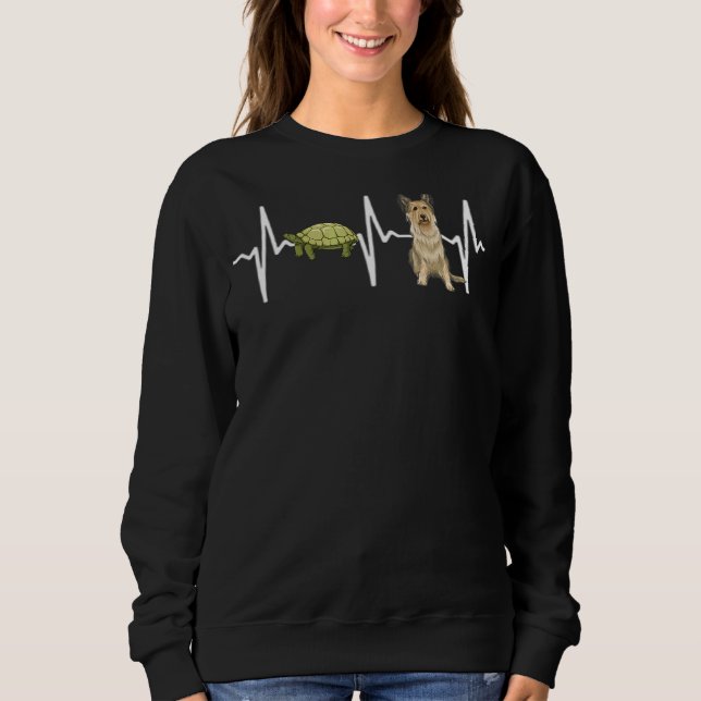 Turtle Berger Picard Heartbeat Dog Sweatshirt (Front)