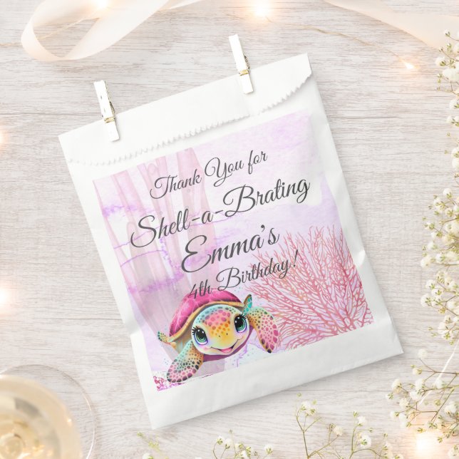 Turtle Birthday, Under the Sea Favour Bag (Clipped)
