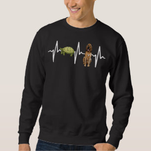 Turtle Bloodhound Heartbeat Dog Sweatshirt