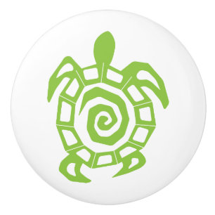Turtle Blue Pattern Ceramic Knob