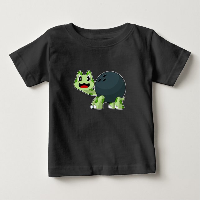 Turtle Bowling Bowling ball Baby T-Shirt (Front)