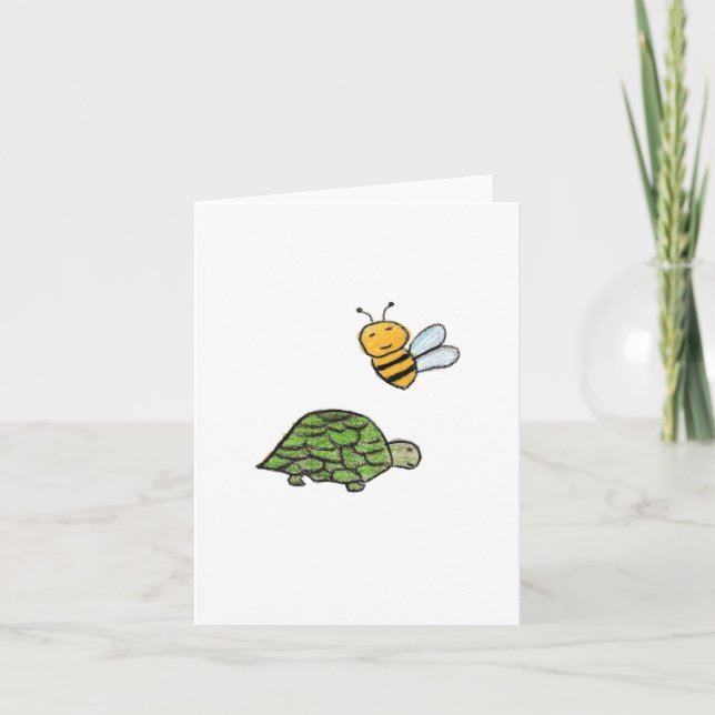 Turtle Bumblebee  Thank You Card (Front)