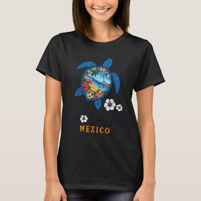 Turtle Cabo San Lucas Mexico Vacation Summer Men W T-Shirt (Front)