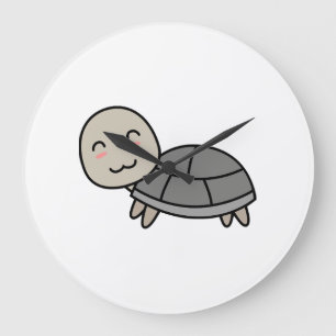 Turtle cartoon animal large clock