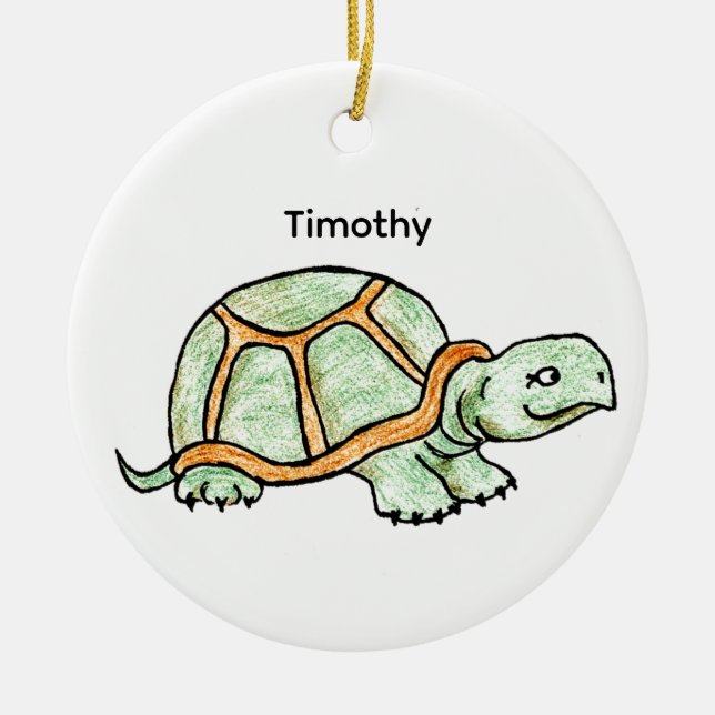 Turtle Ceramic Ornament (Front)