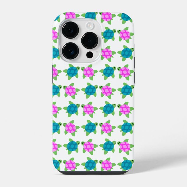 Turtle Chillaxing Design - Apple iPhone 14 Pro Cas Case (Back)