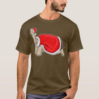 Turtle Christmas Santa hat T-Shirt