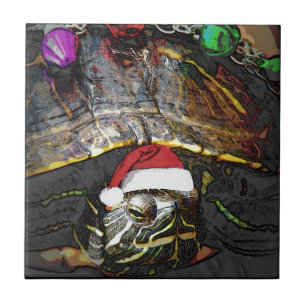 Turtle Christmas Tile