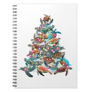 Turtle Christmas Tree Ornament Xmas Tree Toppers Notebook