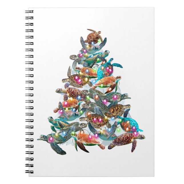Turtle Christmas Tree Ornament Xmas Tree Toppers Notebook (Front)