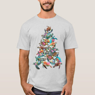 Turtle Christmas Tree Ornament Xmas Tree Toppers T-Shirt