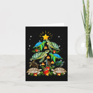 Turtle Christmas Tree Shirt Card