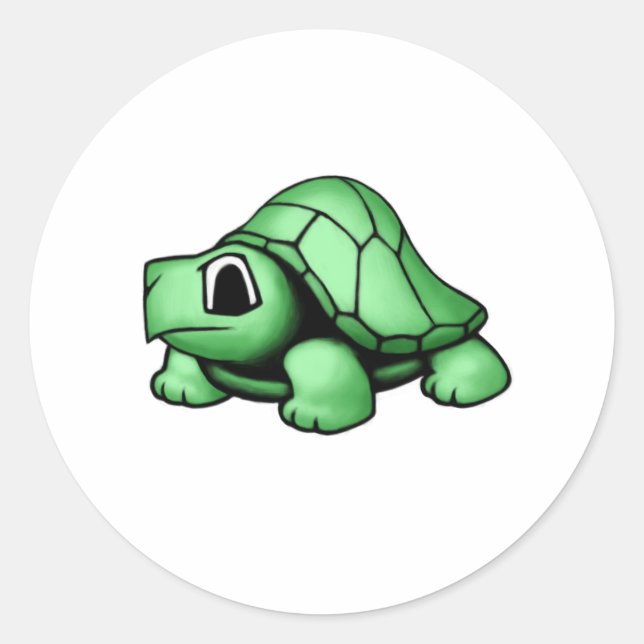 Turtle Classic Round Sticker (Front)
