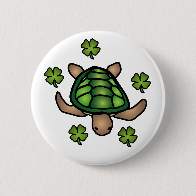 Turtle & Clover Button (Front)