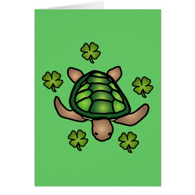 Turtle & Clover Card (Front)