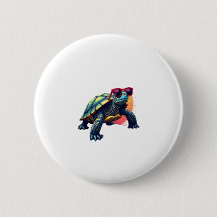 Turtle Colorful Turtle Outfit Mens Turtle Lover Tu 2 Inch Round Button