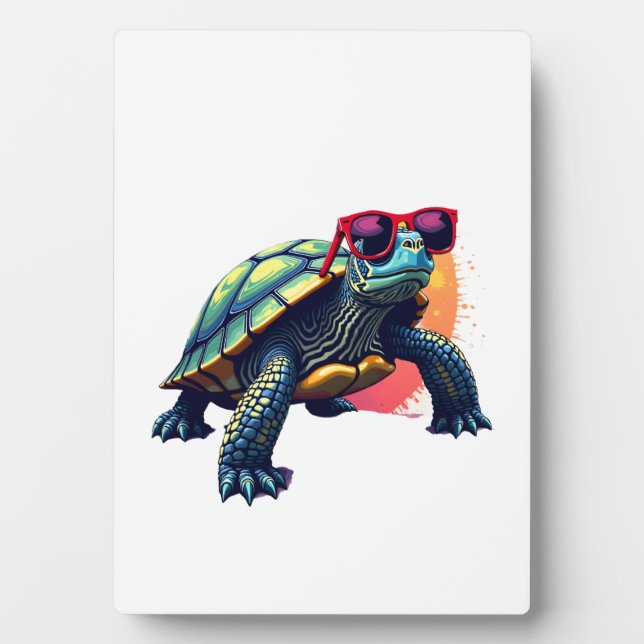 Turtle Colourful Turtle Outfit Mens Turtle Lover T Plaque (Front)