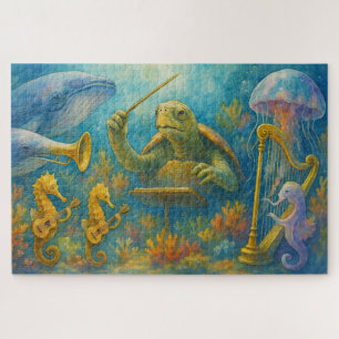 Turtle Conductor Ocean Symphony Orchestra Sea Jigsaw Puzzle