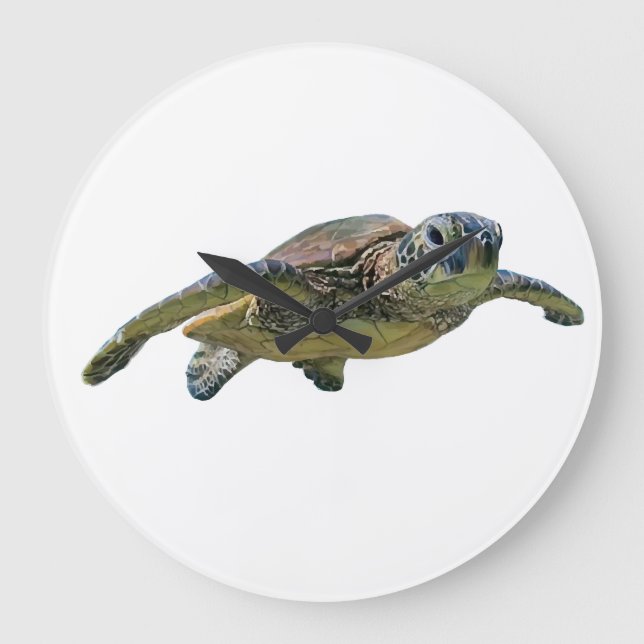 Turtle Copy Copy Copy Copy Copy Copy Copy Copy Cop Large Clock (Front)