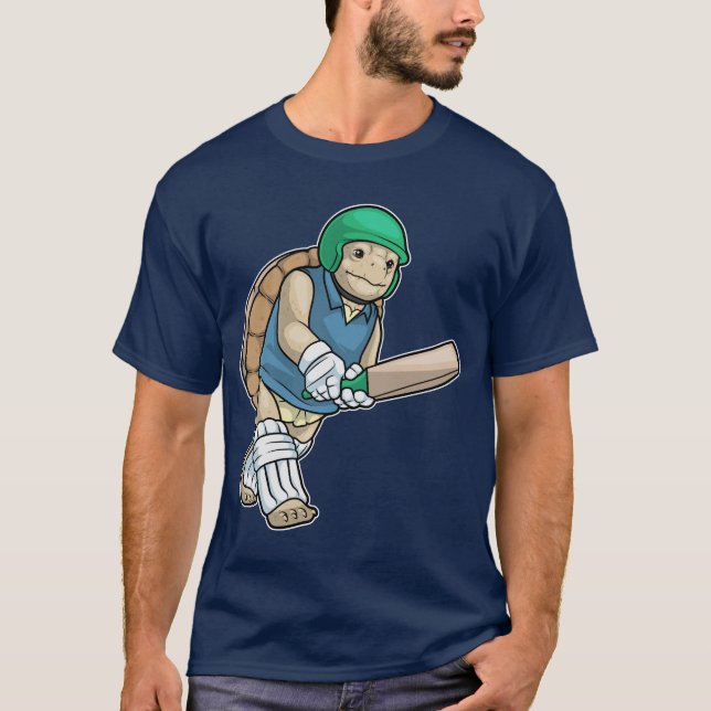 Turtle Cricket Cricket bat Sports T-Shirt (Front)