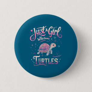 Turtle Cute Girl Men Women S 2 Inch Round Button