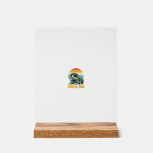 Turtle Dad Retro Sunset Vintage Engraving Vector D Acrylic Sign