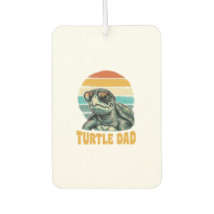 Turtle Dad Retro Sunset Vintage Engraving Vector D Air Freshener