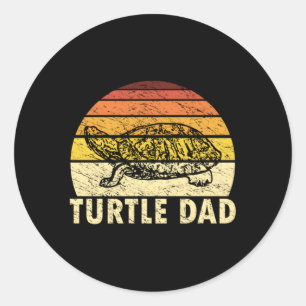 Turtle Dad Turtle Daddy Tortoise Father'S Day Classic Round Sticker