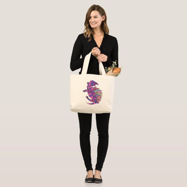 Turtle design (Womens) Large Tote Bag (Front (Model))