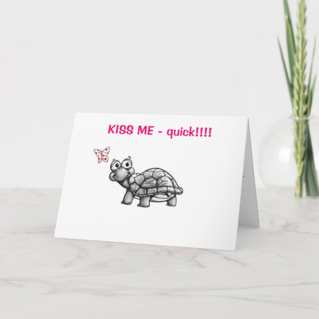 "TURTLE" DIT "KISS ME RAPIDE" CARTE D'AMOUR (Devant)