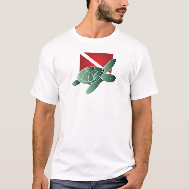 Turtle Dive Flag Light T-shirt (Front)