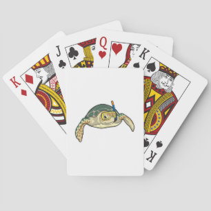 Turtle Diver Snorkel Playing Cards