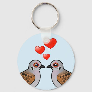 Turtle Doves in Love Keychain