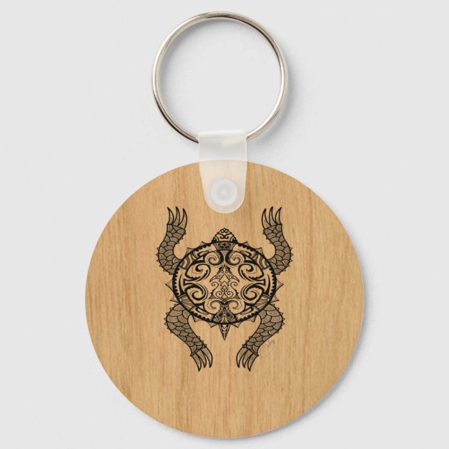 Turtle Drawing Keychain (Front)
