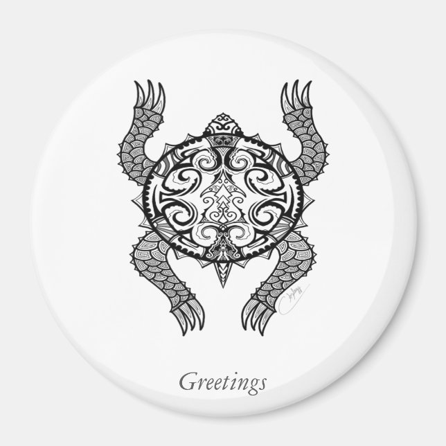 Turtle Drawing Magnet (Front)