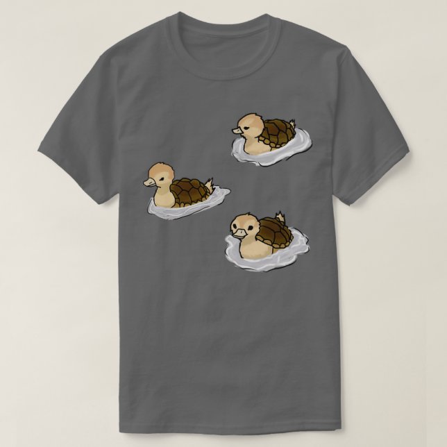 Turtle Ducks Sticker T-Shirt (Design Front)