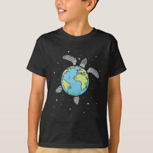 Turtle Earth Sea Turtle Earth Day Turtle Planet T-Shirt