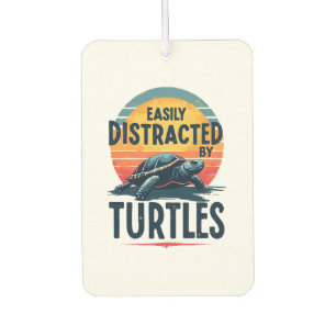 Turtle Easily Distracted By Turtles Sea Vintage Ki Air Freshener