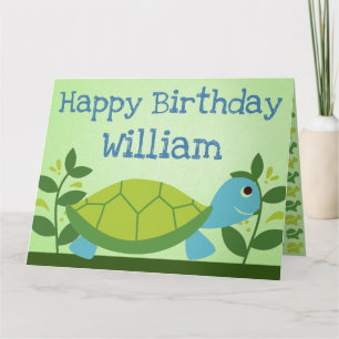Turtle Editable Birthday Card