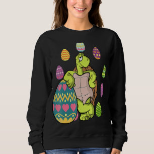 Turtle Egg Hunting Easter Day Cute Animal Boys Gir Sweatshirt