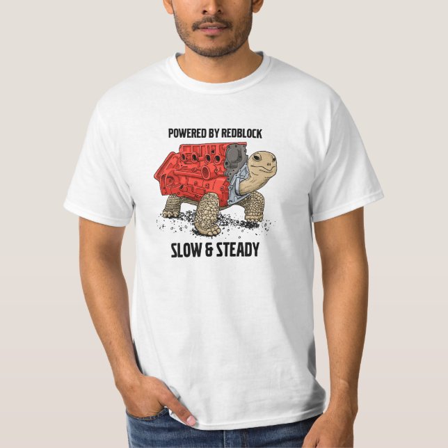 Turtle Engine, Slow & Steady T-Shirt (Front)