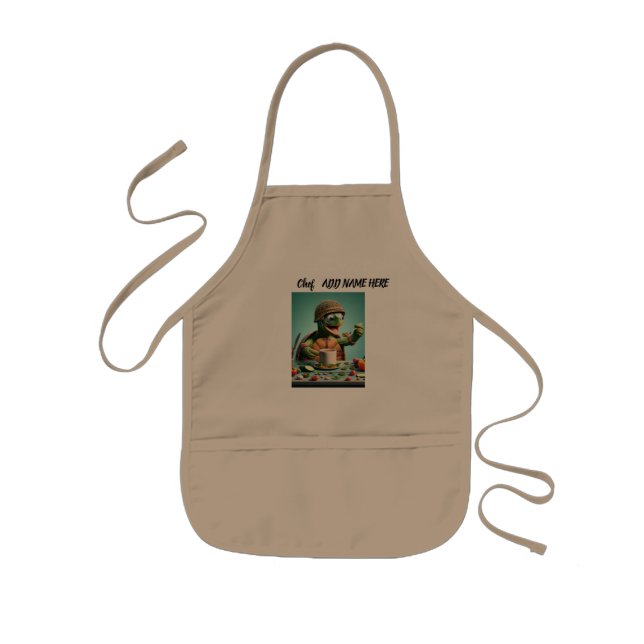 Turtle Feasts: Humourous Vegetable Delights Apron (Front)