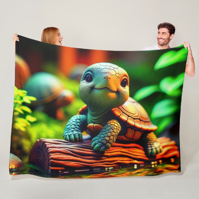 Turtle Fleece Blanket (In Situ)