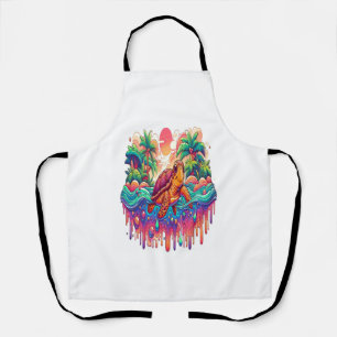 Turtle Floats in Liquid Garden. Apron