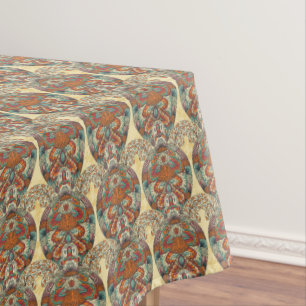 Turtle Floral Pattern Tablecloth
