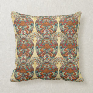 Turtle Floral Pattern Throw Pillow