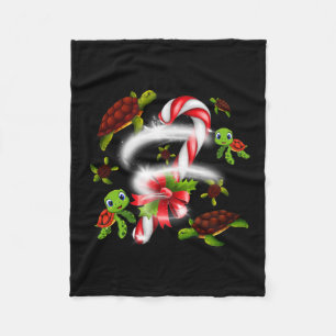 Turtle  Gift   Turtle Candy Sweet Christmas Fleece Blanket