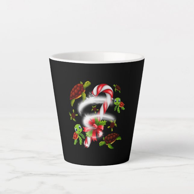 Turtle  Gift | Turtle Candy Sweet Christmas Latte Mug (Front)
