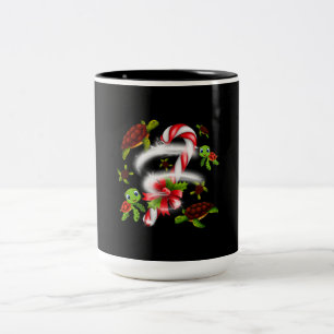 Turtle Gift Turtle Candy Sweet Christmas Two-Tone Coffee Mug