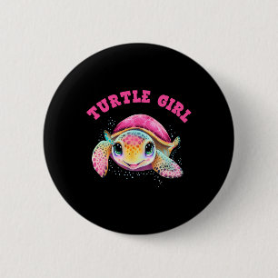 Turtle Girl Earth Day Favours Earth Day 2 Inch Round Button